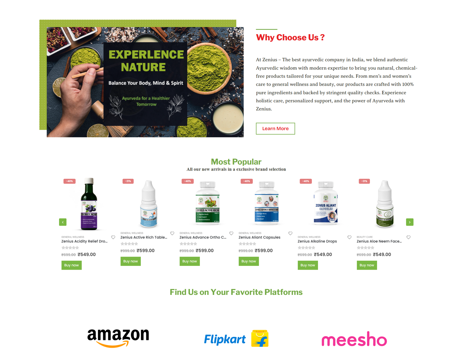 Zenius.in – Home Page Section – 1