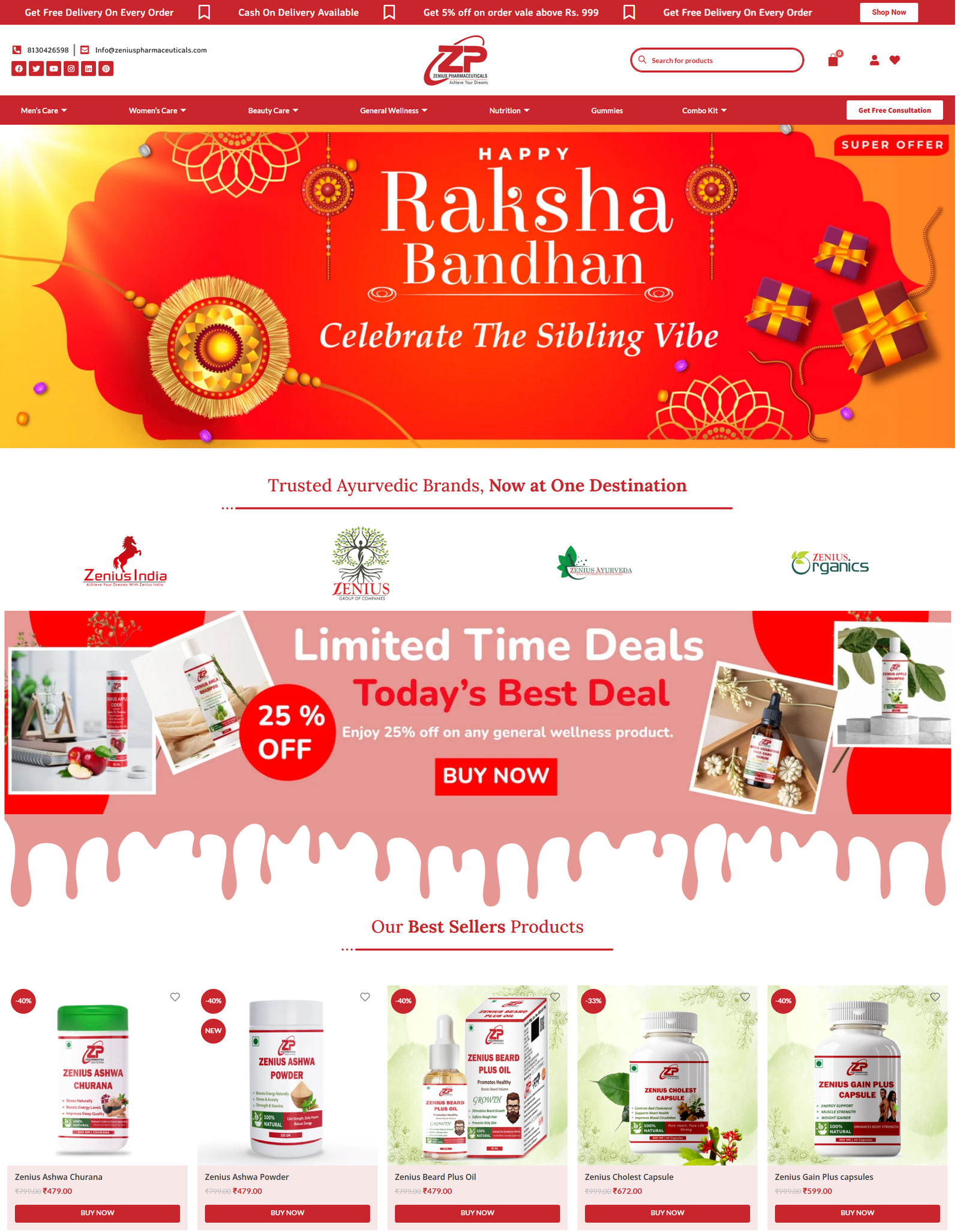 Zeniuspharmaceuticals.com – Home Page Hero Banner